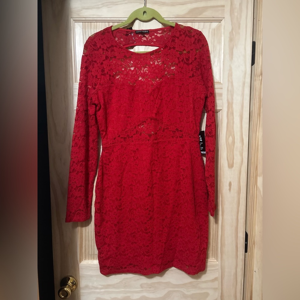 Express Red lace Dress